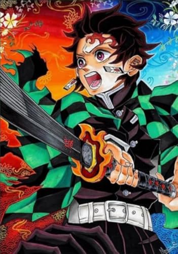 WDZFF Puzzle 1000 Teile - Für Lernspielzeug Für Kinder - Familien Spiele Zur Stressreduzierung - Japanese Animes Demons Tanjirou Plakat Kq256Zp von WDZFF