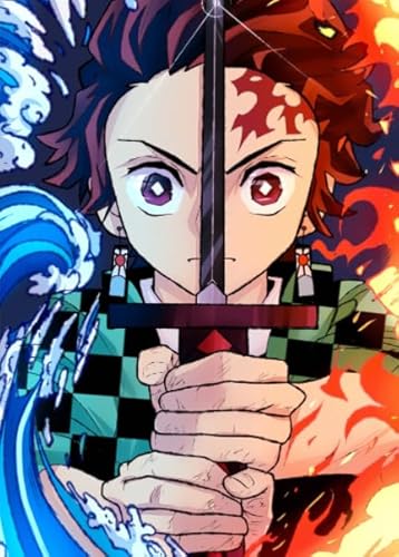 WDZFF Puzzle 1000 Teile - Für Lernspielzeug Für Kinder - Familien Spiele Zur Stressreduzierung - Japanese Animes Demons Tanjirou Plakat Kq258Zp von WDZFF