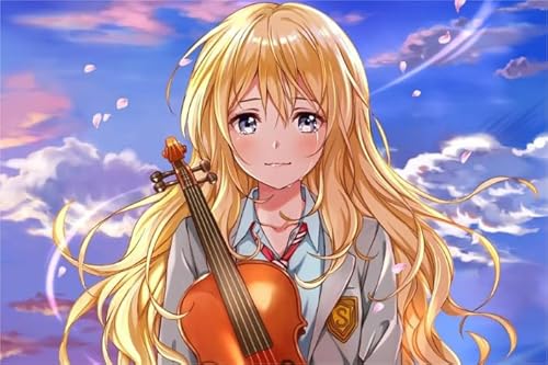 WDZFF Puzzle 1000 Teile - Japanese Animes Your Lie In Aprils Challenges Plakat - Wand Kunst Dekoration - Personalisiertes Puzzle-Spielzeug Für Kinder Und Erwachsene Xa542Wp von WDZFF