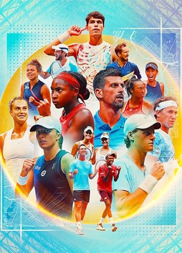 WDZFF Puzzle 1000 Teilen Tennis Poster Colorful Ability Game Für Die Ganze Familie Erwachsene Yw91Zq von WDZFF