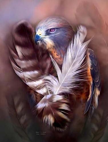 WDZFF Puzzles 1000 Stück - Difficult Puzzle - Animal Eagless Art Oil Painting - Erwachsene Familienspiele Lernspielzeug Gifts - Kx61Zs von WDZFF
