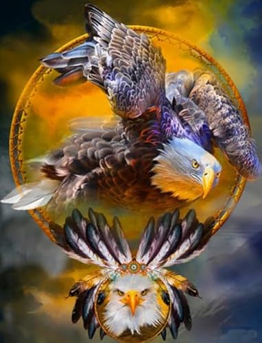 WDZFF Puzzles 1000 Stück - Difficult Puzzle - Animal Eagless Art Oil Painting - Erwachsene Familienspiele Lernspielzeug Gifts - Kx62Zs von WDZFF