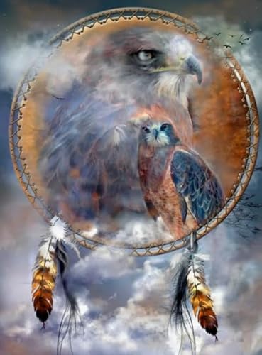 WDZFF Puzzles 1000 Stück - Difficult Puzzle - Animal Eagless Art Oil Painting - Erwachsene Familienspiele Lernspielzeug Gifts - Kx63Zs von WDZFF
