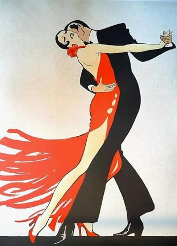 WDZFF Puzzles 1000 Teile - Dances Retro Tangos Kunst Plakate - Buntes Puzzle - Elderly Gedächtnis Kognitions Spiele - Familien Spiele Zum Stressabbau Xa534Wp von WDZFF