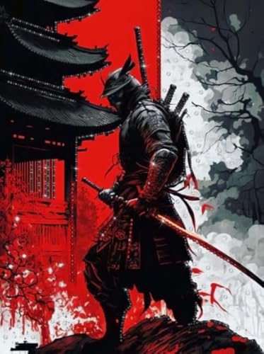 WDZFF Puzzles 1000 Teile - Japanese Warriorss Art Painting Plakats - Für Erwachsene Familie Stress Relief Spielzeug - Personalisiertes Puzzle-Spielzeug Für Kinder Und Erwachsene Kq327Zp von WDZFF
