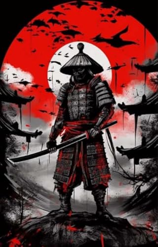 WDZFF Puzzles 1000 Teile - Japanese Warriorss Art Painting Plakats - Für Erwachsene Familie Stress Relief Spielzeug - Personalisiertes Puzzle-Spielzeug Für Kinder Und Erwachsene Kq328Zp von WDZFF