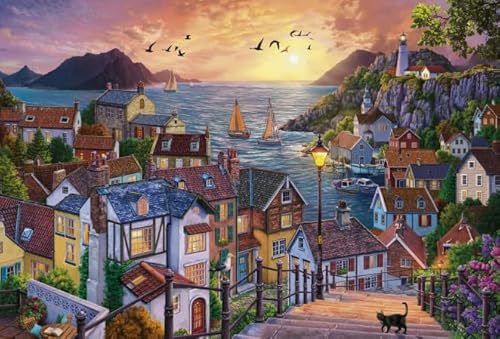 WDZFF Seaside Towns Art Pictures, Puzzle 1000 Stück, Bunt, Für Personalisiertes Puzzle Spielzeug Für Erwachsene, Zuhause Dekoration Gifts Sx181Zp WDZFF Seaside Towns Art Pictures, Puzzle 1000 Stück, Bunt, Für Personalisiertes Puzzle Spielzeug Für Erwachsene, Zuhause Dekoration Gifts Sx181Zp von WDZFF