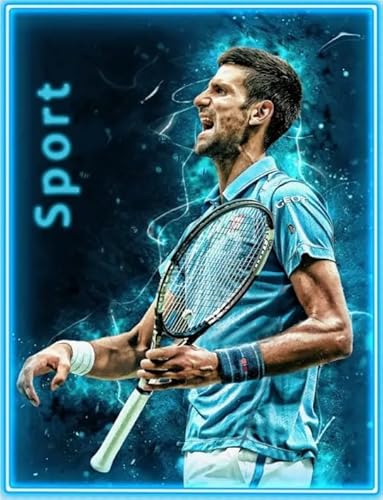 WDZFF Tennis Plakat Bilds ，Puzzle 1000 Teile,Erwachsene Familie Stress Relief Puzzle Spielzeugs ，Wand Kunst Dekoration ，Erwachsene Spaß Herausforderung Spielzeug Xa235Wp von WDZFF