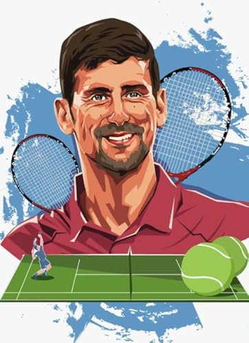 WDZFF Tennis Plakat Bilds ，Puzzle 1000 Teile,Erwachsene Familie Stress Relief Puzzle Spielzeugs ，Wand Kunst Dekoration ，Erwachsene Spaß Herausforderung Spielzeug Xa236Wp von WDZFF