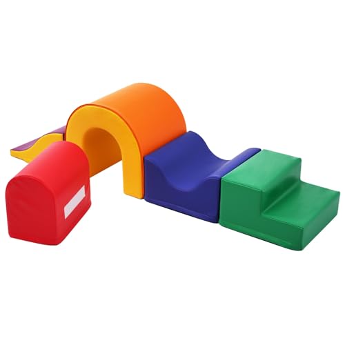 5-in-1 Kinder Schaumstoff Kletterspielset Weiches Indoor Motorikspielzeug Krabbelspielzeug Kleinkind Turnmatten Spielbausteine Spielmöbel Rutschrampe Balancierbogen Sprossenleiter Velcro Verbindungen 5-in-1 Kinder Schaumstoff Kletterspielset Weiches Indoor Motorikspielzeug Krabbelspielzeug Kleinkind Turnmatten Spielbausteine Spielmöbel Rutschrampe Balancierbogen Sprossenleiter Velcro Verbindungen von WEALTHKING
