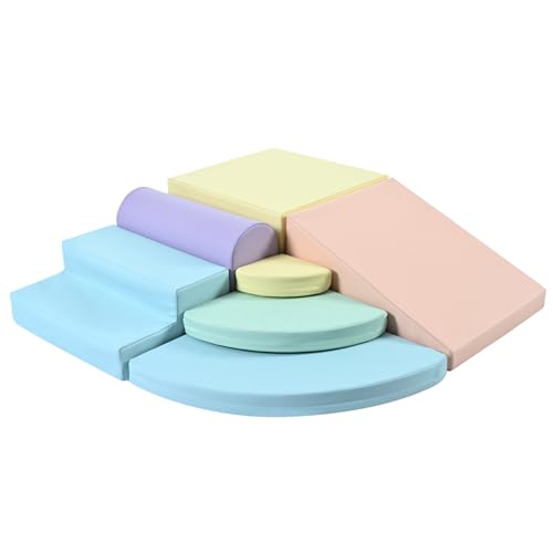 7-teiliges Schaumstoff-Kletterspielset für Kleinkinder mit rutschfestem Design und wasserabweisender Oberfläche, Pizzaform Spielstruktur aus EPE-Schaum und PU-Beschichtung für Indoor-Aktivitäten 7-teiliges Schaumstoff-Kletterspielset für Kleinkinder mit rutschfestem Design und wasserabweisender Oberfläche, Pizzaform Spielstruktur aus EPE-Schaum und PU-Beschichtung für Indoor-Aktivitäten von WEALTHKING
