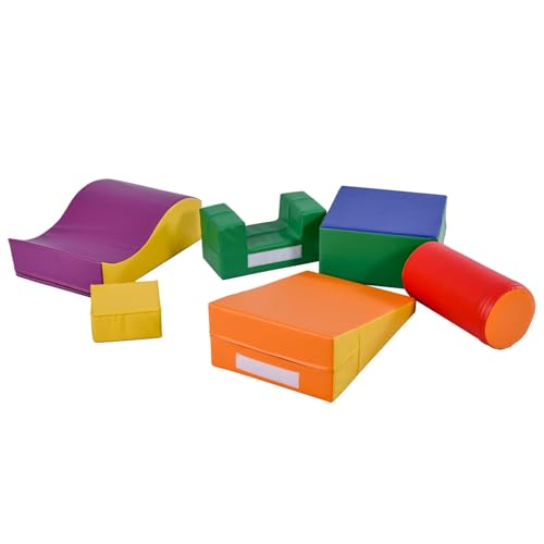 6 TLG Softbausteine Kletterspielzeug Baby Kleinkind Indoor Motorikspielzeug Rutsche Krabbelspiel Kissen Turnmatte Lernspiel Turnset Kletterhilfe Spielbausteine Montessori Kinderkrippe Schaumstoff 6 TLG Softbausteine Kletterspielzeug Baby Kleinkind Indoor Motorikspielzeug Rutsche Krabbelspiel Kissen Turnmatte Lernspiel Turnset Kletterhilfe Spielbausteine Montessori Kinderkrippe Schaumstoff von WEALTHOUSE