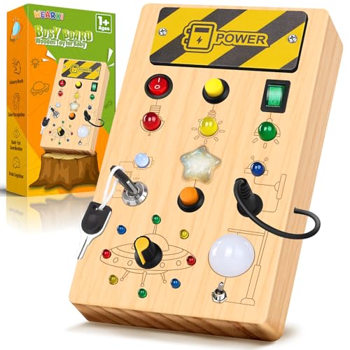 Montessori Spielzeug ab 1 Jahr Busy Board, Baby Sensorik Spielzeug Geschenk 1 Jahr Junge Mädchen, Kinderspielzeug ab 1 Jahr, Motorikspielzeug, Geschenke für Mädchen Junge, Geschenke zur Einschulung Montessori Spielzeug ab 1 Jahr Busy Board, Baby Sensorik Spielzeug Geschenk 1 Jahr Junge Mädchen, Kinderspielzeug ab 1 Jahr, Motorikspielzeug, Geschenke für Mädchen Junge, Geschenke zur Einschulung von WEARXI