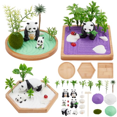 WEBEEDY 3 Set Panda Mini Zen Garden Sandbox Miniatur Zen Sandgarten Geschenkset Sandtablett Spielset Schöne Japanische Meditation Entspannung Dekor Therapie Geschenke Für Zuhause Büro Dekor WEBEEDY 3 Set Panda Mini Zen Garden Sandbox Miniatur Zen Sandgarten Geschenkset Sandtablett Spielset Schöne Japanische Meditation Entspannung Dekor Therapie Geschenke Für Zuhause Büro Dekor von WEBEEDY