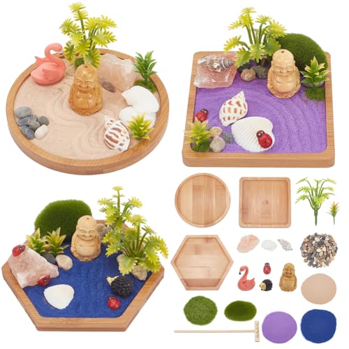 WEBEEDY 3 Sets Miniatur-Zen-Sandgarten-Set, Ozean-Strand-Sandkasten-Dekorationen, Mini-Zen-Garten-Zubehör Für Zuhause, Büro, Desktop-Dekoration, Einzigartiges Geschenk WEBEEDY 3 Sets Miniatur-Zen-Sandgarten-Set, Ozean-Strand-Sandkasten-Dekorationen, Mini-Zen-Garten-Zubehör Für Zuhause, Büro, Desktop-Dekoration, Einzigartiges Geschenk von WEBEEDY
