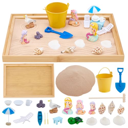 WEBEEDY Min Strand Japanischer Zen-Garten für Schreibtisch 28x19cm Japanischer Zen Sandgarten Box Dekor Set Für Büro Heimtisch Sommer Strand Sandtablett Set Für Erwachsene Dekoration Geschenk WEBEEDY Min Strand Japanischer Zen-Garten für Schreibtisch 28x19cm Japanischer Zen Sandgarten Box Dekor Set Für Büro Heimtisch Sommer Strand Sandtablett Set Für Erwachsene Dekoration Geschenk von WEBEEDY
