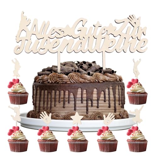 WEDNOK 13 Stück Jugendweihe Tortendeko Holz Cake Topper Endlich Erwachsen Kuchendeko Erwachsenwerden Kuchen Topper Caketopper Jugendweihe Kuchenaufsätze für Junge Mädchen Erwachsene Partyfeiern WEDNOK 13 Stück Jugendweihe Tortendeko Holz Cake Topper Endlich Erwachsen Kuchendeko Erwachsenwerden Kuchen Topper Caketopper Jugendweihe Kuchenaufsätze für Junge Mädchen Erwachsene Partyfeiern von WEDNOK