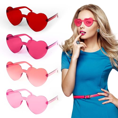 WEDNOK 8 Paare Herz Sonnenbrille Hippie Brille Herzform Gläser Rosa Partybrille Retro Kostümbrille für 60er 70er 80er 90er Party Kostümzubehör Karneval Fasching Maskerade Damen Herren WEDNOK 8 Paare Herz Sonnenbrille Hippie Brille Herzform Gläser Rosa Partybrille Retro Kostümbrille für 60er 70er 80er 90er Party Kostümzubehör Karneval Fasching Maskerade Damen Herren von WEDNOK