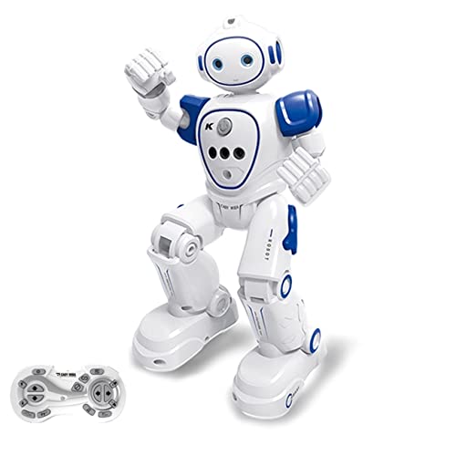WEECOC Intelligenter Roboterspielzeug Gestensteuerung Ferngesteuerter Roboter Kinderspielzeug zum Geburtstag singen tanzen sprechen Zwei laufende Modelle (Blau) von WEECOC