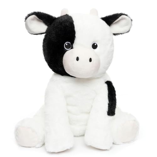 WEIGEDU Floppy Dairy Cattle Kuh Plüschtier – 15,7 Zoll weiches und kuscheliges Stofftier Kuh mit gestickten Augen, perfekt für Kinder, Babys, Kleinkinder – Bauernhoftier Geschenk von WEIGEDU