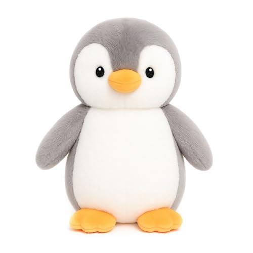 WEIGEDU King Pinguin Stofftiere mit gestickten Augen, gefüllter Pinguin, Baby-Pinguin, Plüschspielzeug für Jungen, Mädchen, Kinder, Geburtstag, Weihnachten, Schlafenszeit, 30,5 cm von WEIGEDU