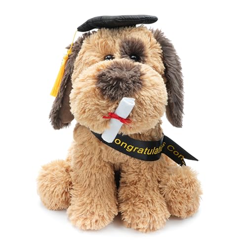 WEIGEDU Plüschtier für Hunde und Welpen, Stofftier mit Doktorarztam, Samt, Goldbarren, Quaste, Diplom für Männer, Frauen, Mädchen, Jungen, Abschlussfeier, Glückwunsch-Party, Geschenke, 30,5 cm WEIGEDU Plüschtier für Hunde und Welpen, Stofftier mit Doktorarztam, Samt, Goldbarren, Quaste, Diplom für Männer, Frauen, Mädchen, Jungen, Abschlussfeier, Glückwunsch-Party, Geschenke, 30,5 cm von WEIGEDU