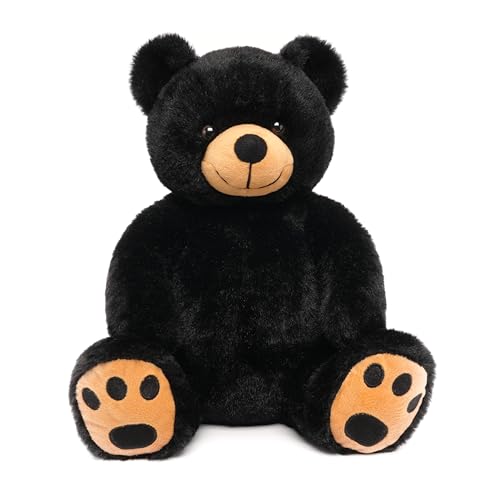 WEIGEDU Schwarzer Teddybär, Stofftiere, Plüschtier, schwarzer Bär, Teddybär, Plüschtiere für Jungen, Mädchen, Kindergeburtstag von WEIGEDU