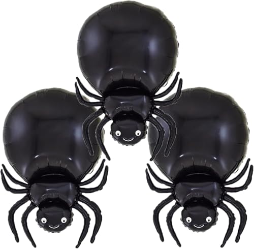 3 Stück Luftballon Spinne, Halloween Folienballon Spinne Ballon, Halloween Deko Luftballons Helium Ballon Spinne Party Luftballons, Schwarze Spinnen Luftballon für Halloween Party Dekoration 3 Stück Luftballon Spinne, Halloween Folienballon Spinne Ballon, Halloween Deko Luftballons Helium Ballon Spinne Party Luftballons, Schwarze Spinnen Luftballon für Halloween Party Dekoration von WEINIBAO