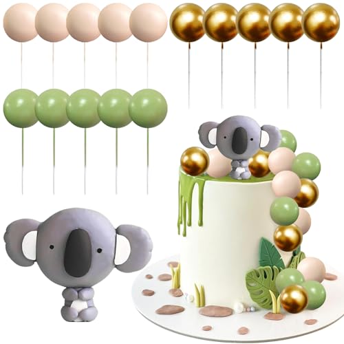 Koala Tortendeko Geburtstag, 16 Stück Kuchendeko Tiere Tortendeko Kugeln, Tortendeko Waldtiere Kuchen Deko Dschungel Koala Cake Topper Tortendeko Tiere, Koala Kuchen Topper für Babyparty Geburtstag Koala Tortendeko Geburtstag, 16 Stück Kuchendeko Tiere Tortendeko Kugeln, Tortendeko Waldtiere Kuchen Deko Dschungel Koala Cake Topper Tortendeko Tiere, Koala Kuchen Topper für Babyparty Geburtstag von WEINIBAO