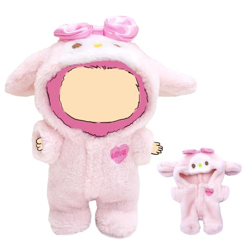 Kleidung für Labubu, Tierstil, Kaninchen-Outfit-Overall, entzückendes Puppenkleidungsset, Schlüsselanhänger-Zubehör für Labubu, modisches Overall-Set für 17 cm Labubu, Kleidung für Labubu (Rosa Kleidung für Labubu, Tierstil, Kaninchen-Outfit-Overall, entzückendes Puppenkleidungsset, Schlüsselanhänger-Zubehör für Labubu, modisches Overall-Set für 17 cm Labubu, Kleidung für Labubu (Rosa von WEIRAN
