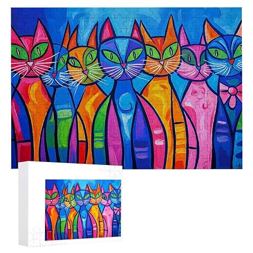 Abstrakte Katze - Puzzles für Erwachsene, Puzzle Erwachsene 1200 Teile, Banksy Little Girl Street Artwork Puzzle 75 x 50 cm, Bunte DIY-Puzzles für Heimdekoration, Familienpuzzle Geschenkideen D-81 Abstrakte Katze - Puzzles für Erwachsene, Puzzle Erwachsene 1200 Teile, Banksy Little Girl Street Artwork Puzzle 75 x 50 cm, Bunte DIY-Puzzles für Heimdekoration, Familienpuzzle Geschenkideen D-81 von WEISHIWE