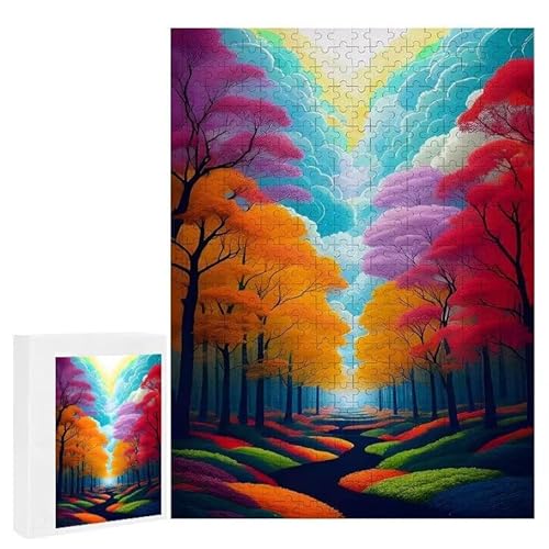 Bunter Baum - Puzzles für Erwachsene, Puzzle Erwachsene 1200 Teile, Banksy Little Girl Street Artwork Puzzle 75 x 50 cm, Bunte DIY-Puzzles für Heimdekoration, Familienpuzzle Geschenkideen D-49 von WEISHIWE