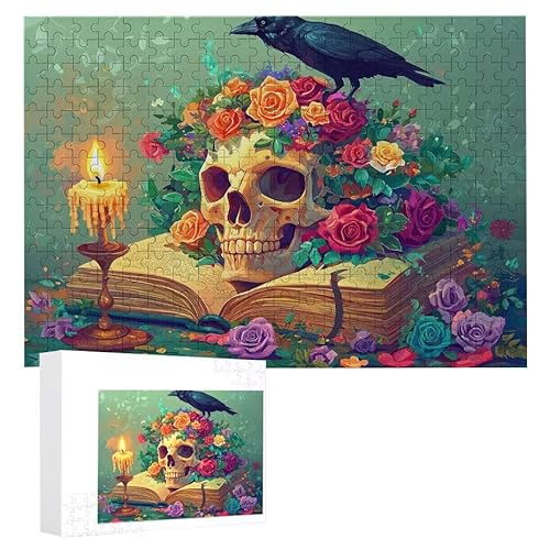 Crow Skull - Puzzles für Erwachsene, Puzzle Erwachsene 1500 Teile, Banksy Little Girl Street Artwork Puzzle 87 x 57 cm, Bunte DIY-Puzzles für Heimdekoration, Familienpuzzle Geschenkideen D-670 von WEISHIWE