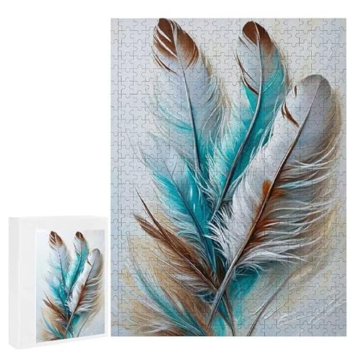 Farbige Federn - Puzzles für Erwachsene, Puzzle Erwachsene 2000 Teile, Banksy Little Girl Street Artwork Puzzle 100 x 70 cm, Bunte DIY-Puzzles für Heimdekoration, Familienpuzzle Geschenkideen D-39 von WEISHIWE
