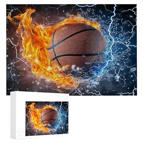 Flame Basketball - Puzzles für Erwachsene, Puzzle Erwachsene 1000 Teile, Banksy Little Girl Street Artwork Puzzle 75 x 50 cm, Bunte DIY-Puzzles für Heimdekoration, Familienpuzzle Geschenkideen D-360 von WEISHIWE