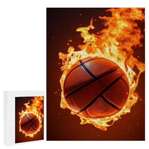 Flame Basketball - Puzzles für Erwachsene, Puzzle Erwachsene 1500 Teile, Banksy Little Girl Street Artwork Puzzle 87 x 57 cm, Bunte DIY-Puzzles für Heimdekoration, Familienpuzzle Geschenkideen D-356 von WEISHIWE