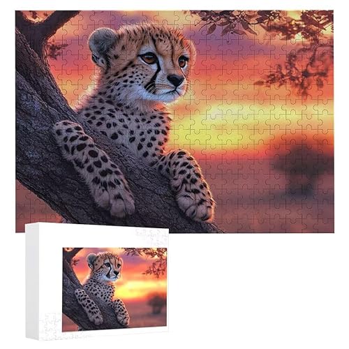 Geparden Landschaft - Puzzles für Erwachsene, Puzzle Erwachsene 2000 Teile, Banksy Little Girl Street Artwork Puzzle 100 x 70 cm, DIY-Puzzles für Heimdekoration, Familienpuzzle Geschenkideen D-453 von WEISHIWE