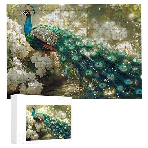 Grüner Pfau - Puzzles für Erwachsene, Puzzle Erwachsene 1500 Teile, Banksy Little Girl Street Artwork Puzzle 87 x 57 cm, Bunte DIY-Puzzles für Heimdekoration, Familienpuzzle Geschenkideen D-460 von WEISHIWE