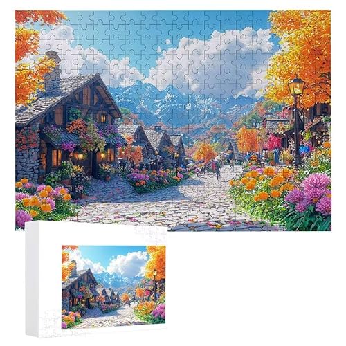 Kleinstadtlandschaft - Puzzles für Erwachsene, Puzzle Erwachsene 2000 Teile, Banksy Little Girl Street Artwork Puzzle 100 x 70 cm, DIY-Puzzles für Heimdekoration, Familienpuzzle Geschenkideen D-699 von WEISHIWE