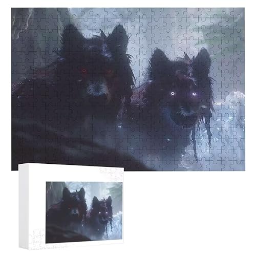 Landschaftswolf - Puzzles für Erwachsene, Puzzle Erwachsene 1000 Teile, Banksy Little Girl Street Artwork Puzzle 75 x 50 cm, Bunte DIY-Puzzles für Heimdekoration, Familienpuzzle Geschenkideen D-190 von WEISHIWE