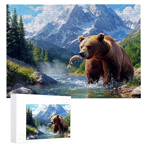 Malerischer Braunbär - Puzzles für Erwachsene, Puzzle Erwachsene 1000 Teile, Banksy Little Girl Street Artwork Puzzle 75 x 50 cm, DIY-Puzzles für Heimdekoration, Familienpuzzle Geschenkideen D-196 von WEISHIWE