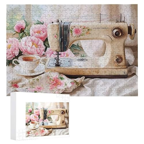 Nähmaschine - Puzzles für Erwachsene, Puzzle Erwachsene 500 Teile, Banksy Little Girl Street Artwork Puzzle 52 x 38 cm, Bunte DIY-Puzzles für Heimdekoration, Familienpuzzle Geschenkideen D-201 von WEISHIWE