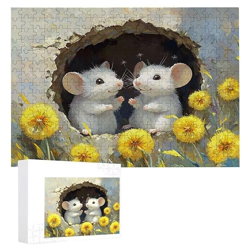 Nette Maus - Puzzles für Erwachsene, Puzzle Erwachsene 1500 Teile, Banksy Little Girl Street Artwork Puzzle 87 x 57 cm, Bunte DIY-Puzzles für Heimdekoration, Familienpuzzle Geschenkideen D-394 von WEISHIWE
