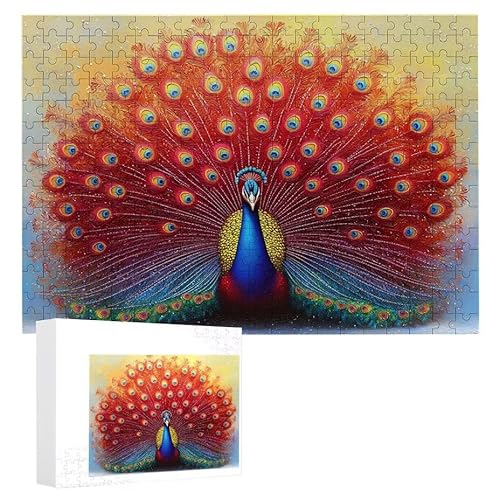 Pfau - Puzzles für Erwachsene, Puzzle Erwachsene 300 Teile, Banksy Little Girl Street Artwork Puzzle 40 x 28 cm, Bunte DIY-Puzzles für Heimdekoration, Familienpuzzle Geschenkideen D-410 von WEISHIWE