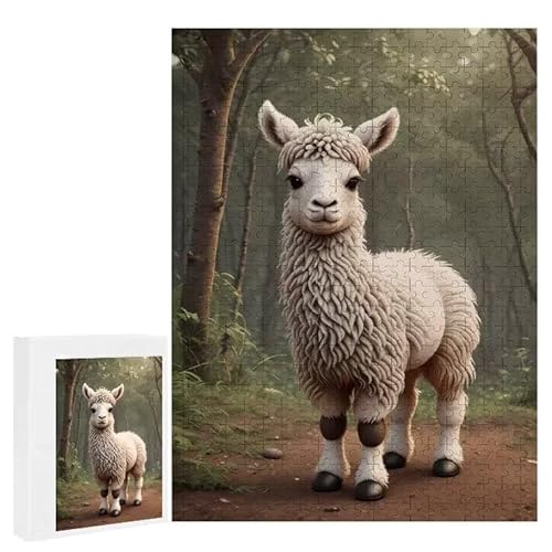 Puzzle 1000 Teile Erwachsene Alpaka 75 x 50 cm, 3D Visuelle Wooden Puzzle, DIY Craft Bastelpuzzles für Heimdekoration, Geschenkbox, Familie herausforderndes Puzzles F-737 von WEISHIWE