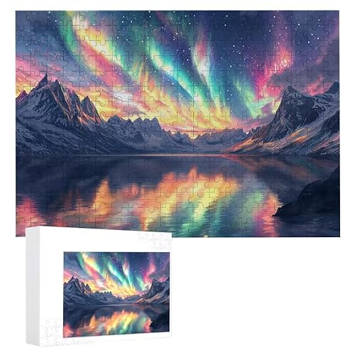 Puzzle 1000 Teile Erwachsene Aurora 75 x 50 cm, 3D Visuelle Wooden Puzzle, DIY Craft Bastelpuzzles für Heimdekoration, Geschenkbox, Familie herausforderndes Puzzles F-363 von WEISHIWE