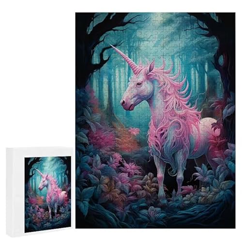 Puzzle 1000 Teile Erwachsene Einhorn 75 x 50 cm, 3D Visuelle Wooden Puzzle, DIY Craft Bastelpuzzles für Heimdekoration, Geschenkbox, Familie herausforderndes Puzzles F-167 von WEISHIWE