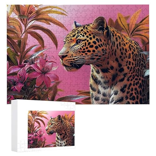 Puzzle 1000 Teile Erwachsene Gepard 75 x 50 cm, 3D Visuelle Wooden Puzzle, DIY Craft Bastelpuzzles für Heimdekoration, Geschenkbox, Familie herausforderndes Puzzles F-451 von WEISHIWE