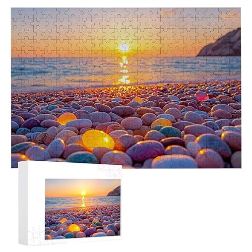 Puzzle 1000 Teile Erwachsene Kieselsteine 75 x 50 cm, 3D Visuelle Wooden Puzzle, DIY Craft Bastelpuzzles für Heimdekoration, Geschenkbox, Familie herausforderndes Puzzles F-581 von WEISHIWE