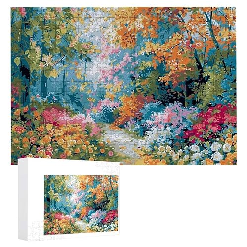 Puzzle 1000 Teile Erwachsene Landschaft 75 x 50 cm, 3D Visuelle Wooden Puzzle, DIY Craft Bastelpuzzles für Heimdekoration, Geschenkbox, Familie herausforderndes Puzzles F-185 von WEISHIWE